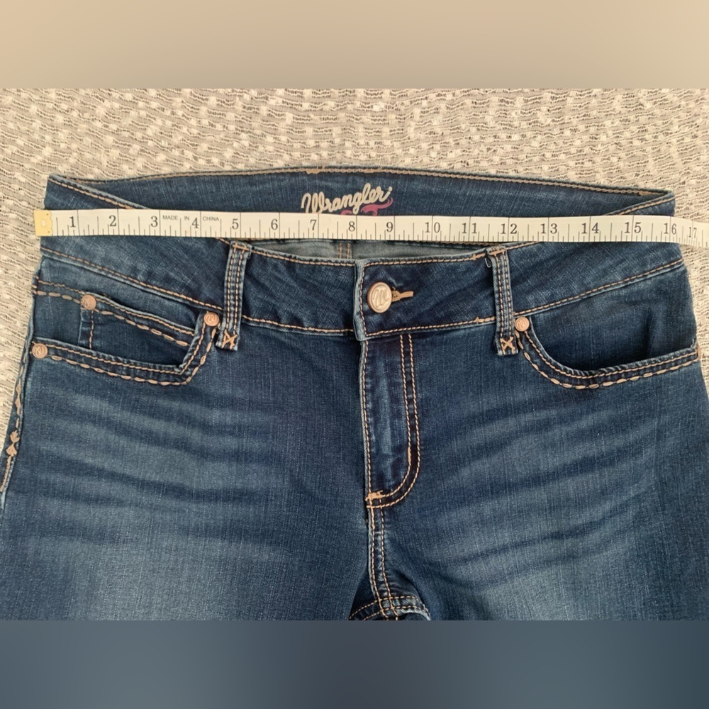 Wrangler Dark Blue Boot Cut Jeans - 9/10 X 30 - Picture 9 of 10